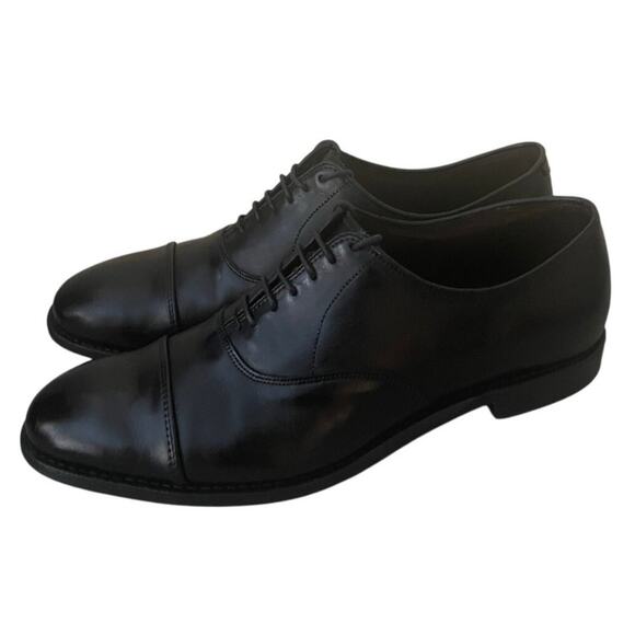 Allen Edmonds The Hopkinson Mens Size 11.5 Black Leather Cap Toe Oxford Shoes - Picture 1 of 14